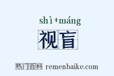 视盲是什么意思的图片